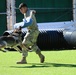 A U.S. Army Soldier and her K9 partner trains at Fort Huachuca