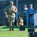 A U.S. Army Soldier and K9 trains at Fort Huachuca