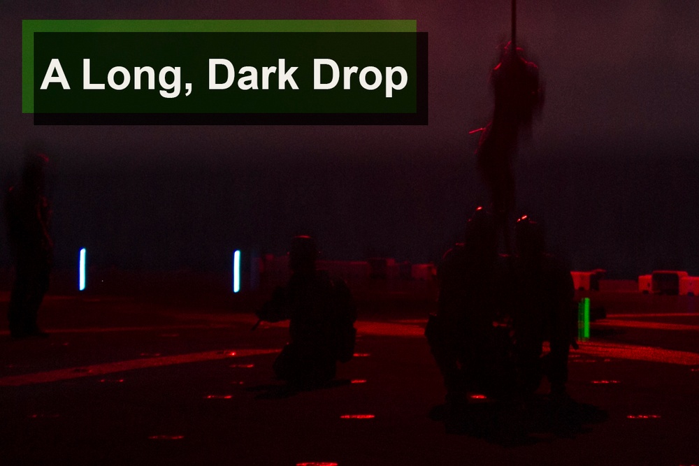 FRP Marines build night fast rope proficiency