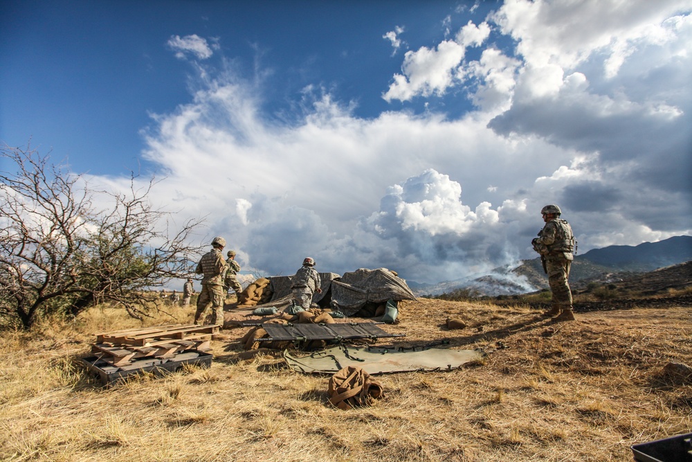 Alpha Co., 40th ESB Soldiers live fire exercise