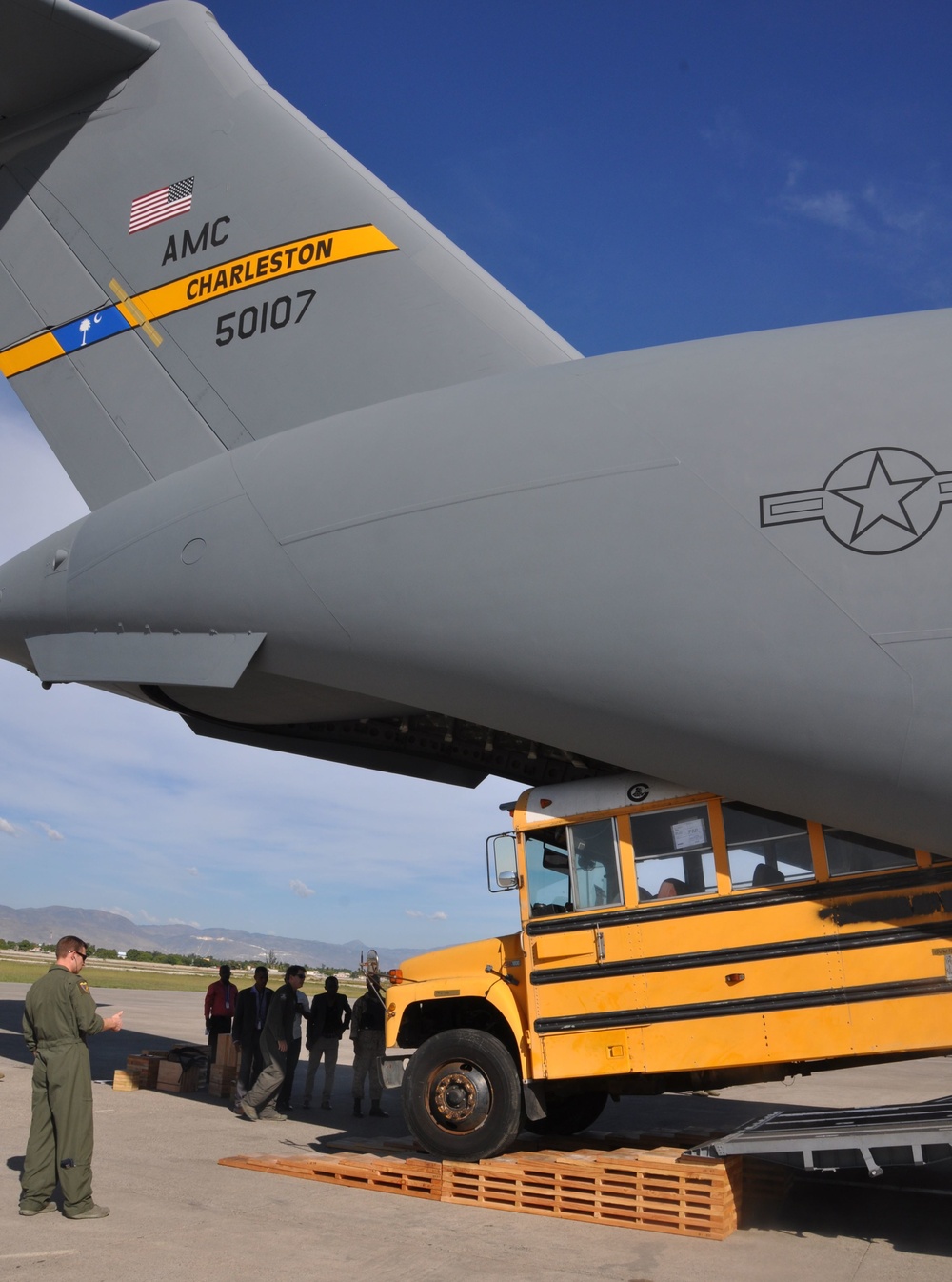 315th Delivers Buses to Haiti