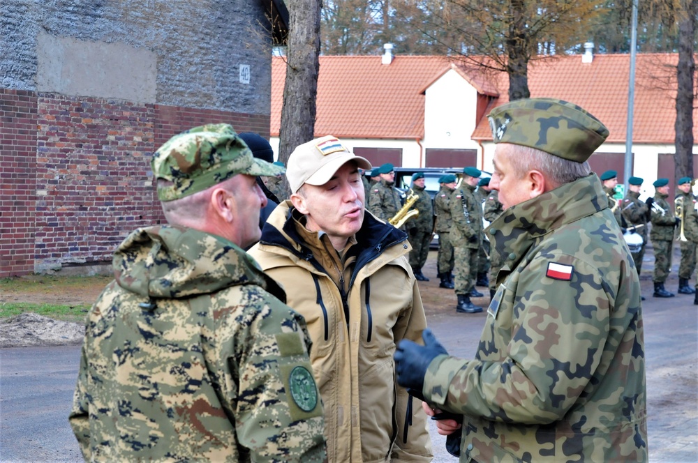 Battle Group Poland- Croatian Minister of Defense visit