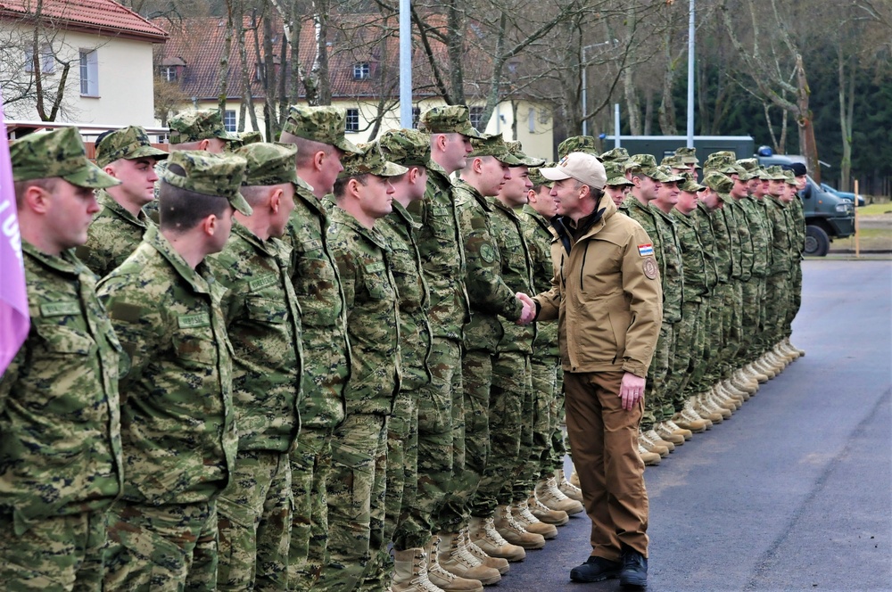Battle Group Poland- Croatian Minister of Defense visit
