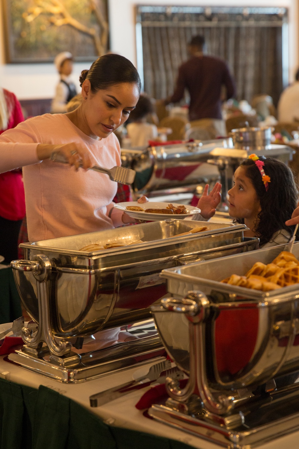 Families dine with Santa at the Butler Officers’ Club