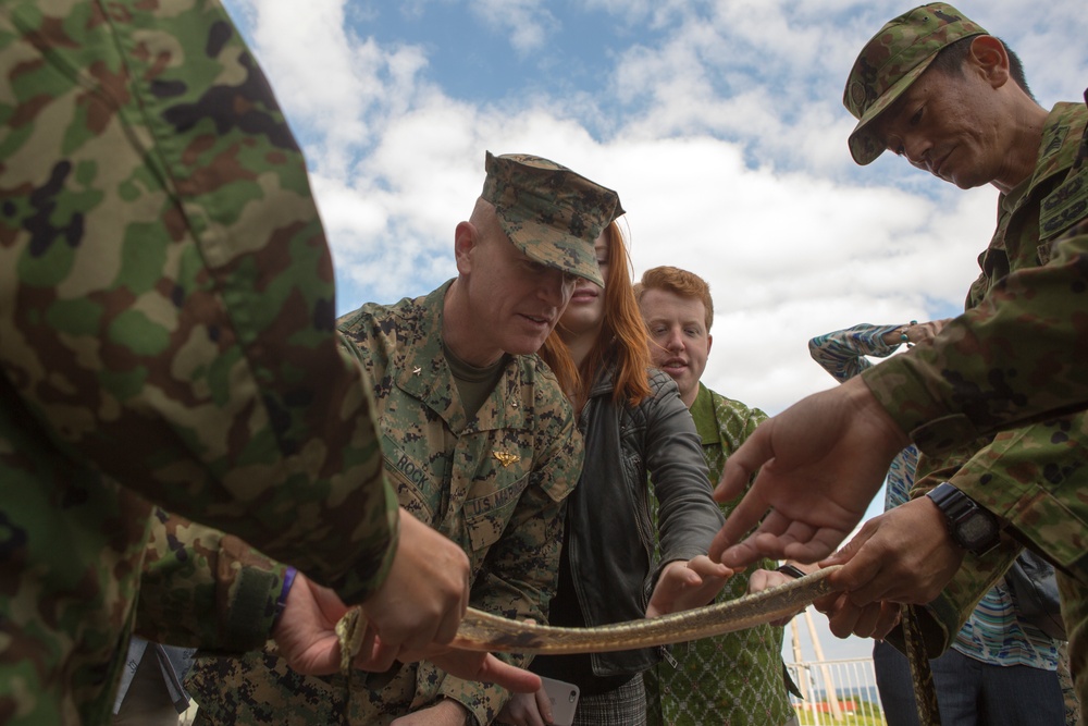 Brig. Gen. Rock Experiences in Depth Cultural Event along with End of Year event aboard Camp Naha