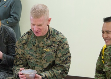 Brig. Gen. Rock Experiences in Depth Cultural Event along with End of Year event aboard Camp Naha