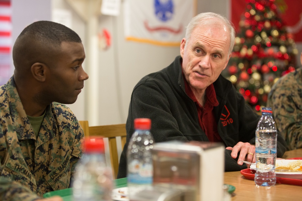 Secretary of The Navy Visits Marines in Romania
