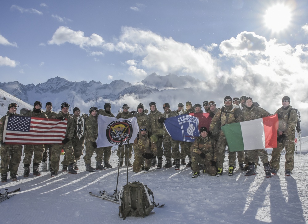 Alpine training at the top of the Dolomites