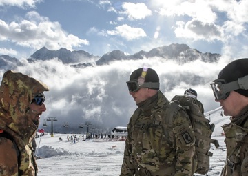 Leader's huddle at the top of Italy
