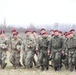 Combined paratroopers march together