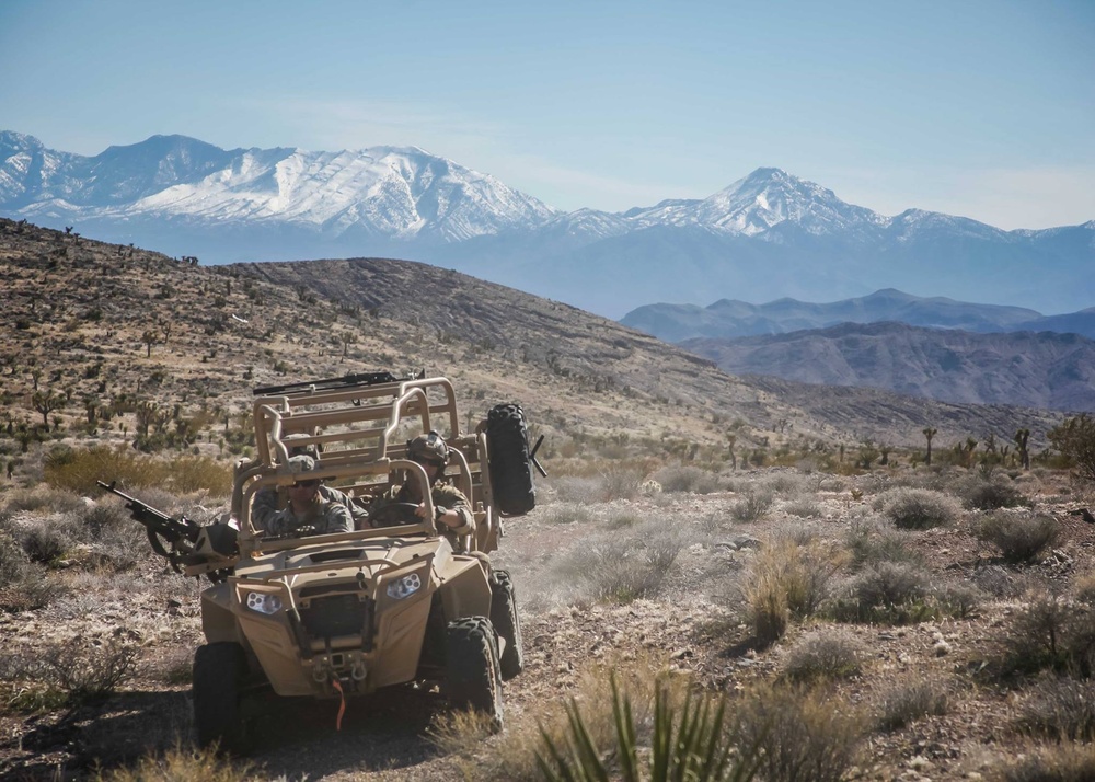 Green Berets Practice Off-Road Driving Skills in Nevada