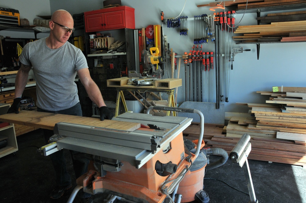 Soldier continues family woodworking trade