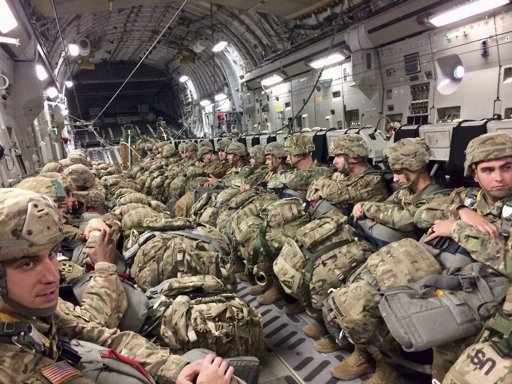 A plane load of paratroopers