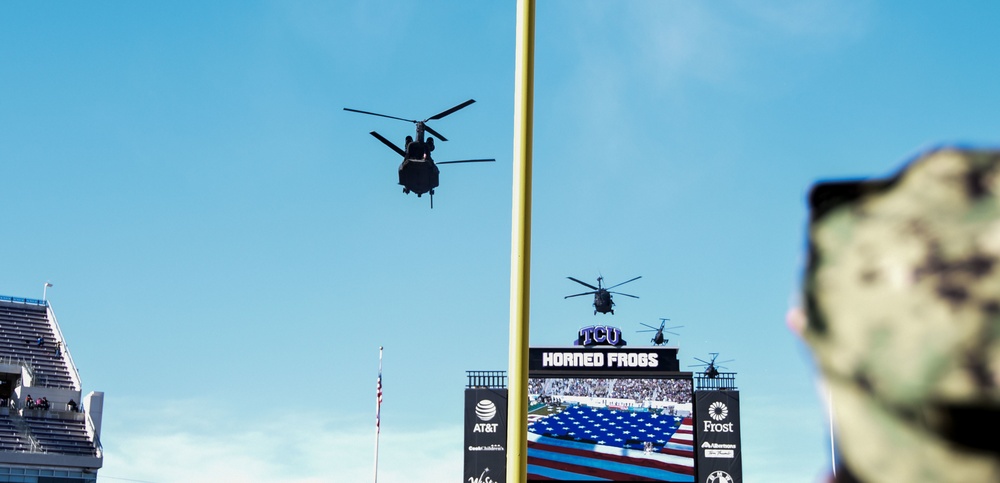 Night stalkers perform Armed Forces Bowl flyover