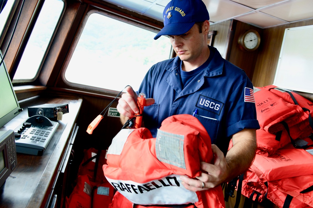 Coast Guard Marine Safety Detachment American Samoa conducts fishing vessel safety checks