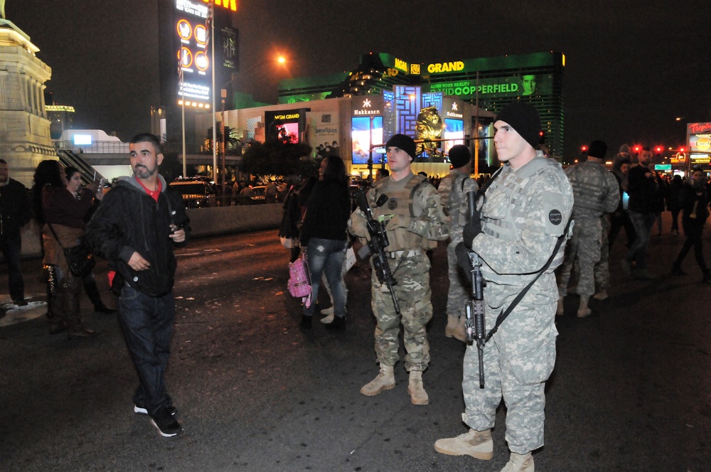 Guard Soldiers on the Las Vegas Strip New Year’s 2017 2 of 2