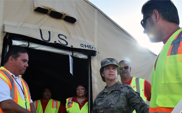 Brig. Gen. Diana Holland reviews U.S. Virgin Islands recovery operations