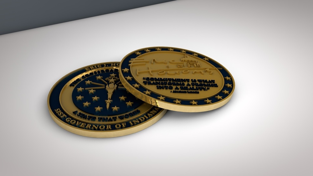 Governor Eric Holcomb Coin Design