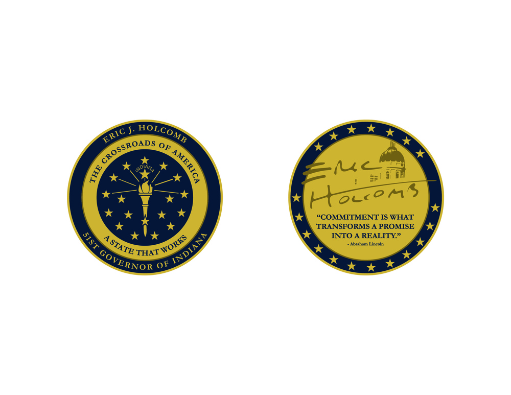 Governor Eric Holcomb Coin Design
