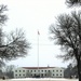 Snow and the American Flag at Fort McCoy