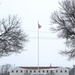 Snow and the American Flag at Fort McCoy