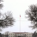 Snow and the American Flag at Fort McCoy