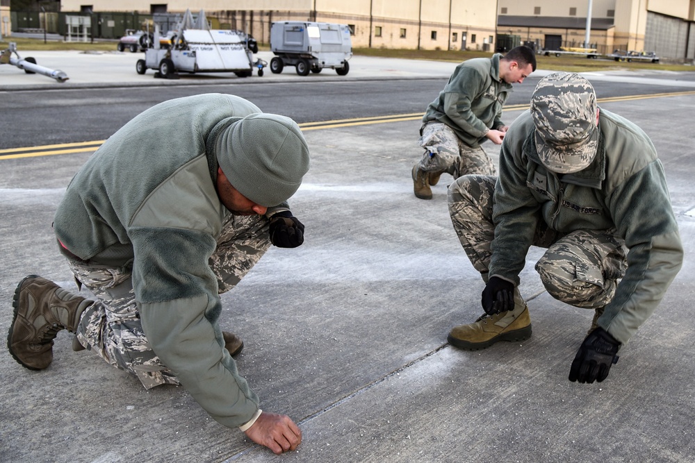 Team Moody conducts post-holiday FOD walk