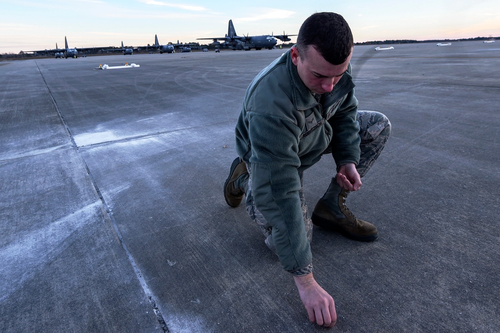 Team Moody conducts post-holiday FOD walk