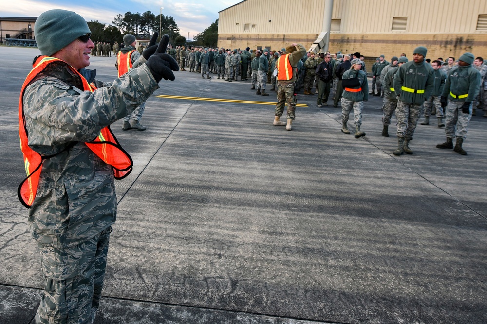 Team Moody conducts post-holiday FOD walk