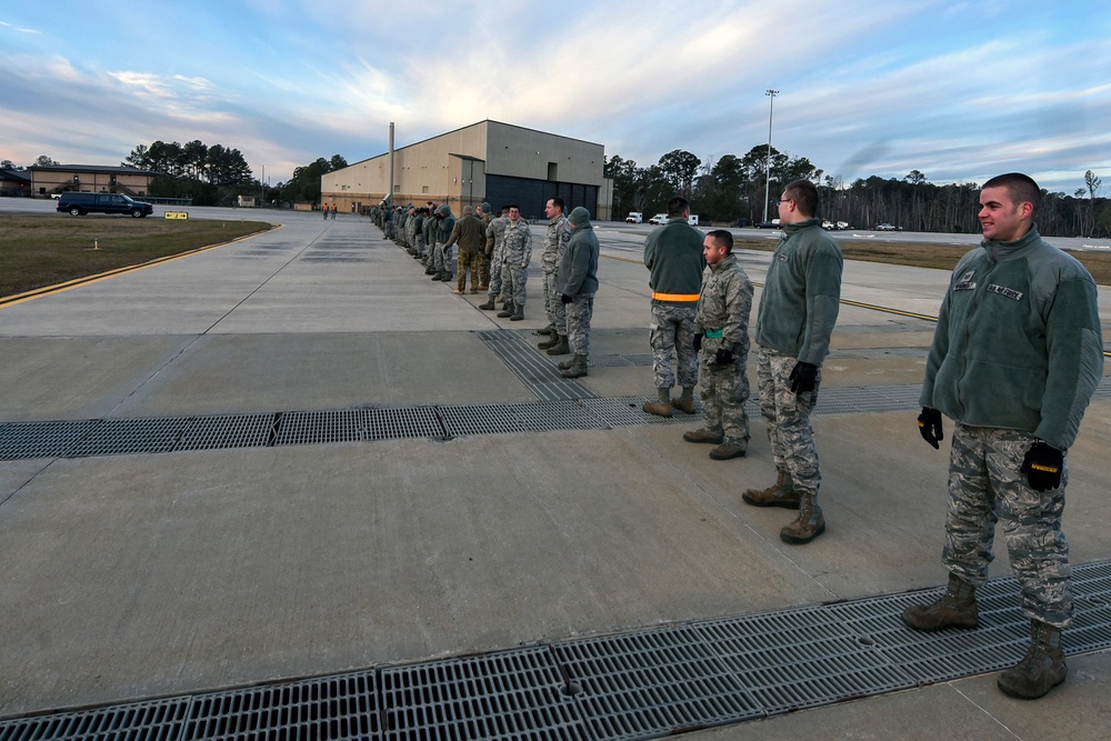 Team Moody conducts post-holiday FOD walk