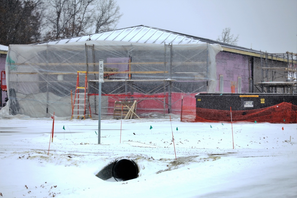 Construction on new Fort McCoy CYS admin, storage building continues