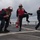 USS Pearl Harbor Sailors participate in a flight deck firefighting drill