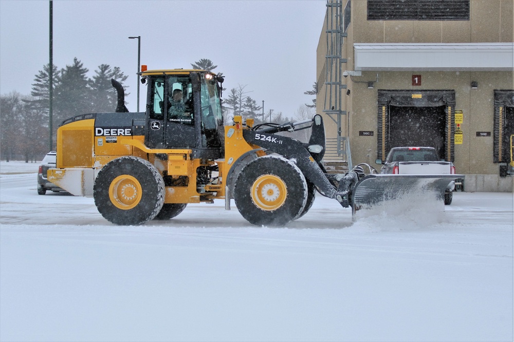 Crews move late-December snow at Fort McCoy