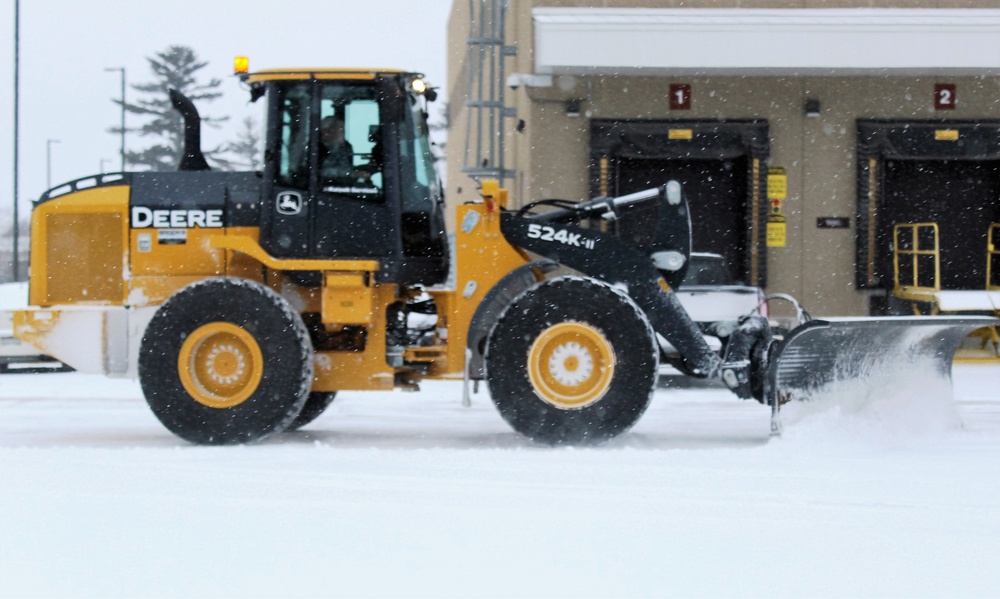 Crews move late-December snow at Fort McCoy