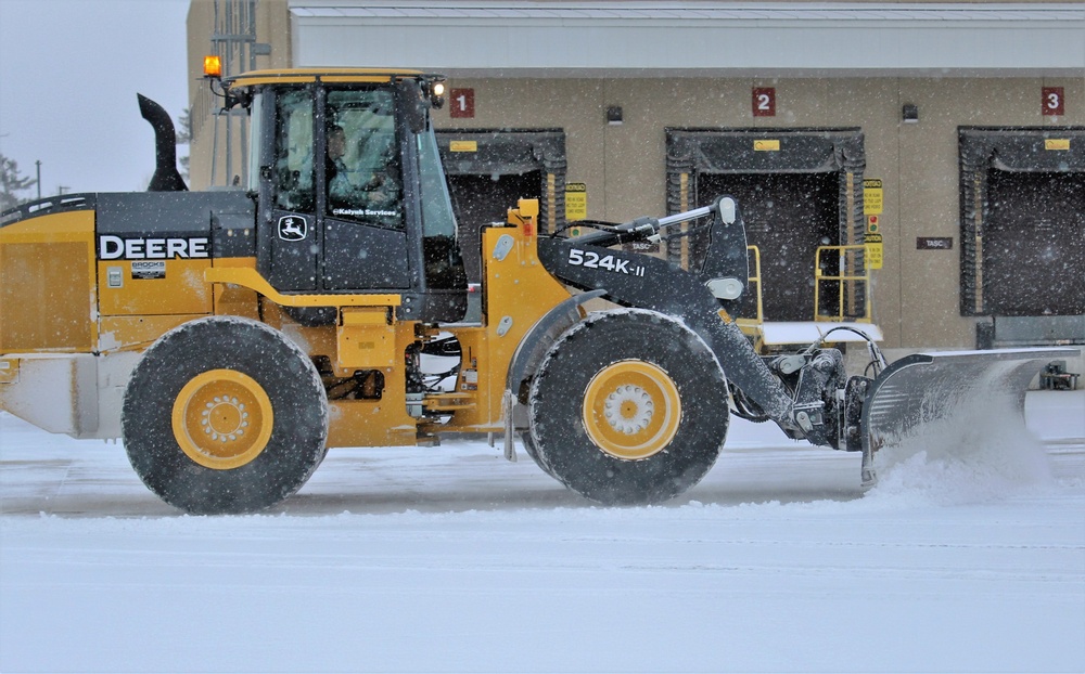 Crews move late-December snow at Fort McCoy