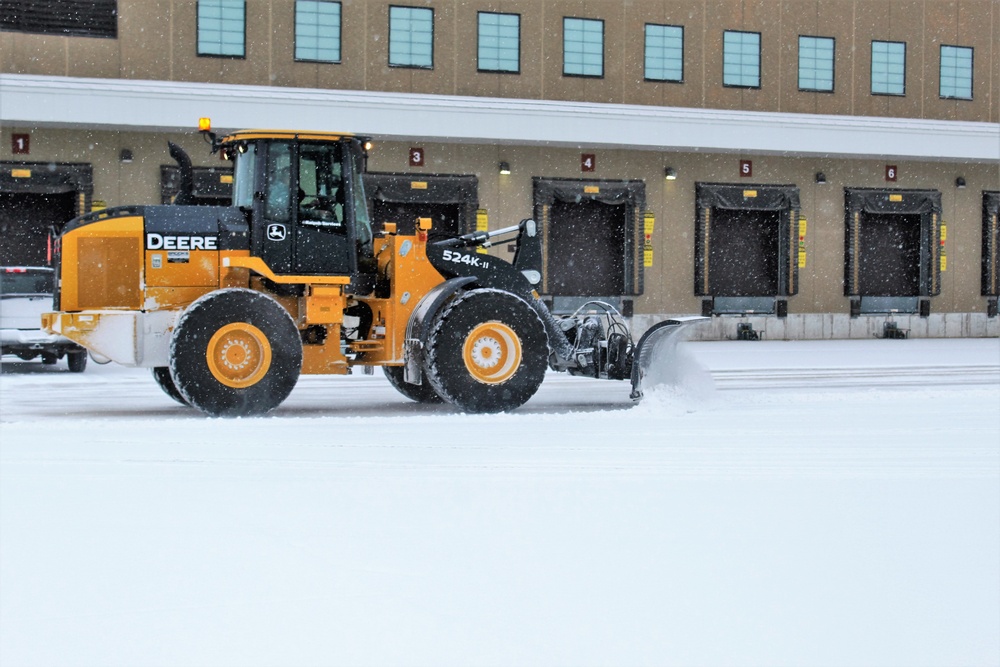 Crews move late-December snow at Fort McCoy