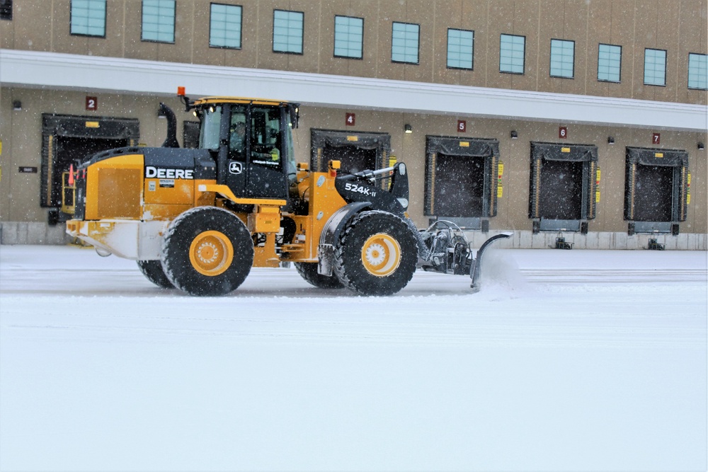 Crews move late-December snow at Fort McCoy