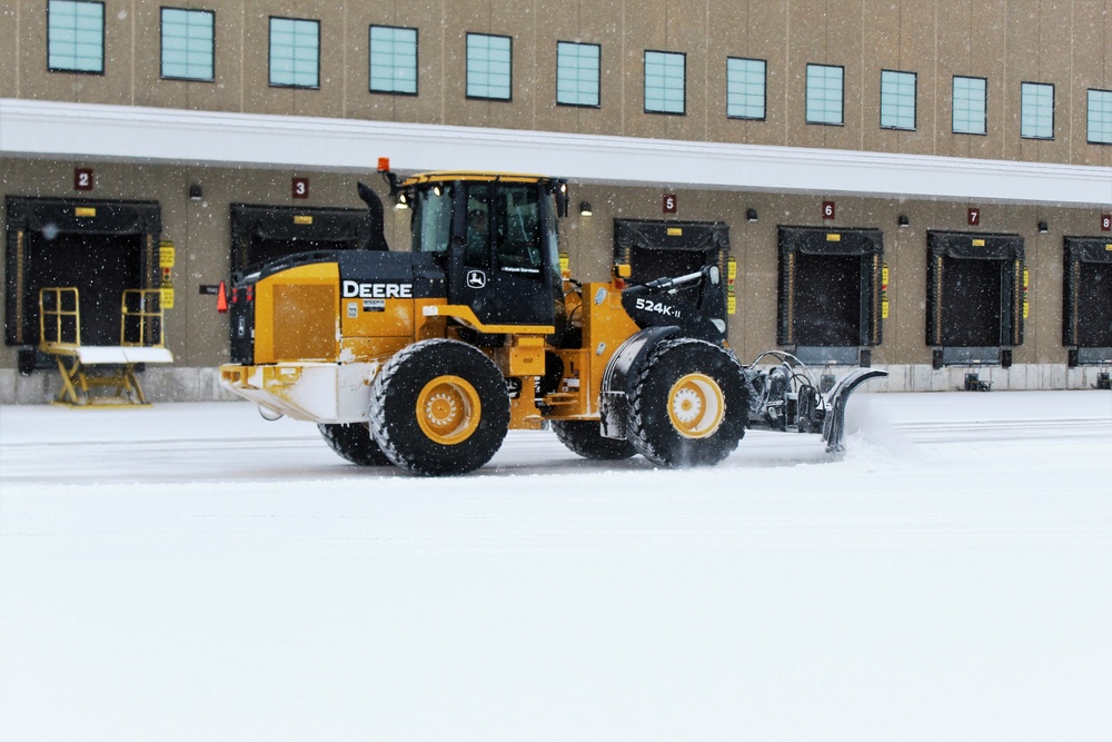 Crews move late-December snow at Fort McCoy