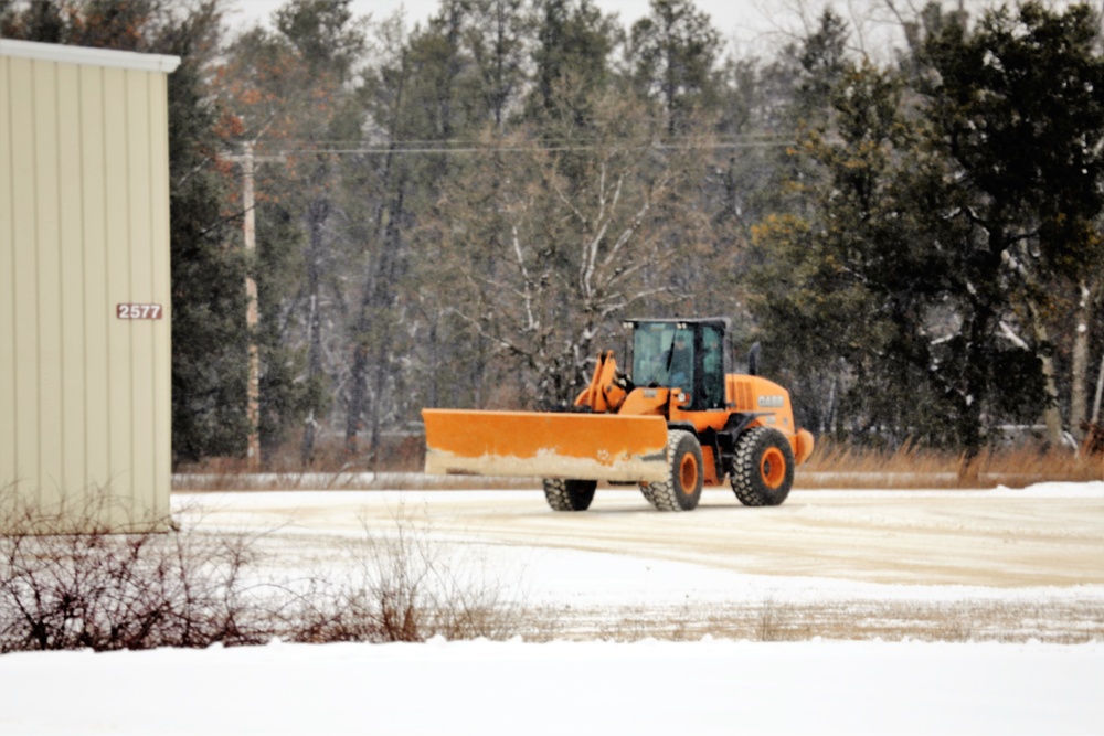 Crews move late-December snow at Fort McCoy