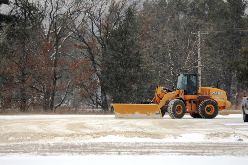 Crews move late-December snow at Fort McCoy