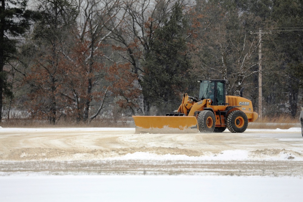 Crews move late-December snow at Fort McCoy