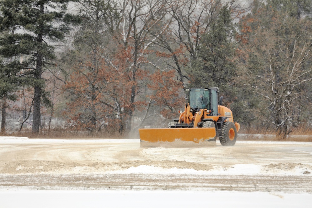 Crews move late-December snow at Fort McCoy