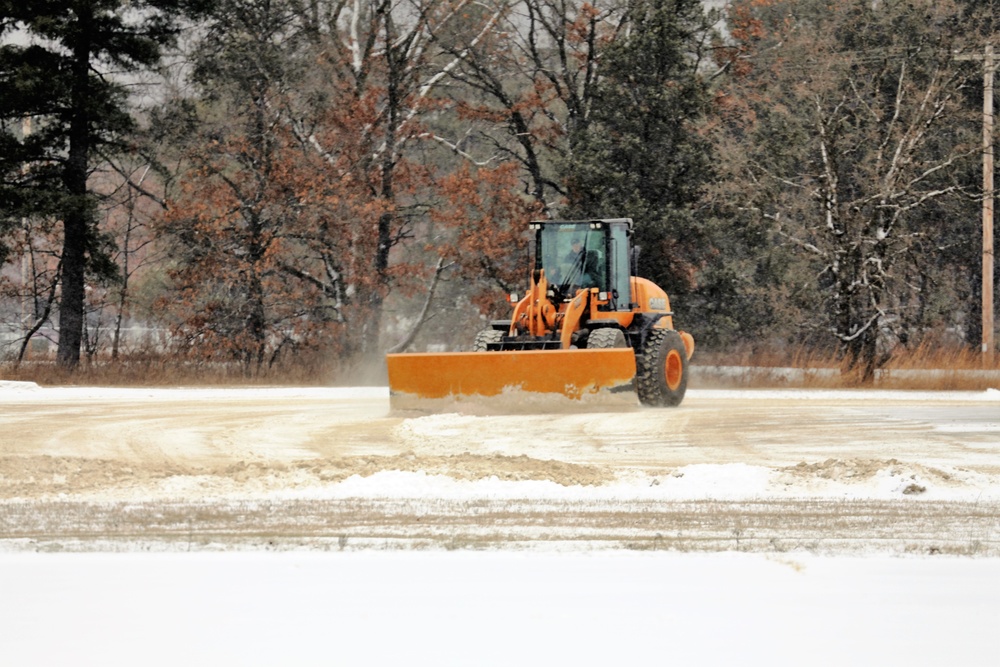 Crews move late-December snow at Fort McCoy