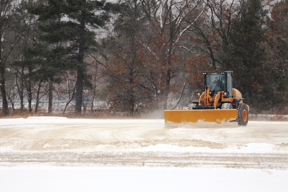 Crews move late-December snow at Fort McCoy