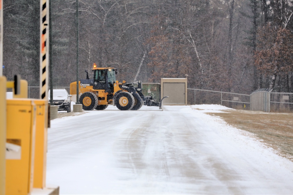 Crews move late-December snow at Fort McCoy