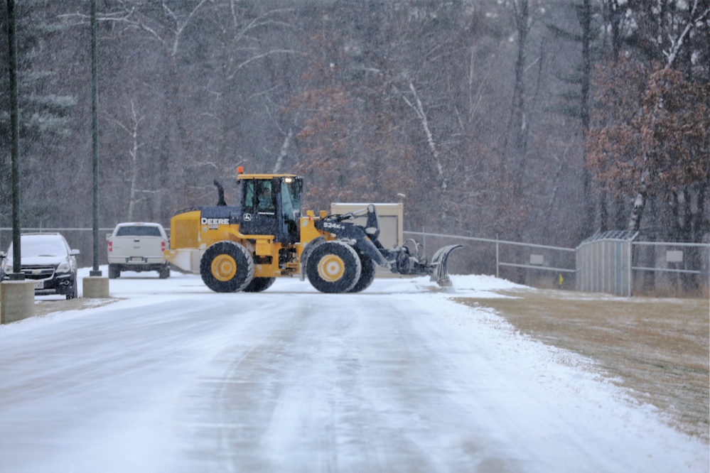 Crews move late-December snow at Fort McCoy