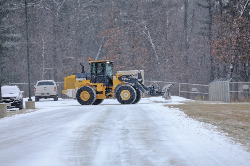 Crews move late-December snow at Fort McCoy