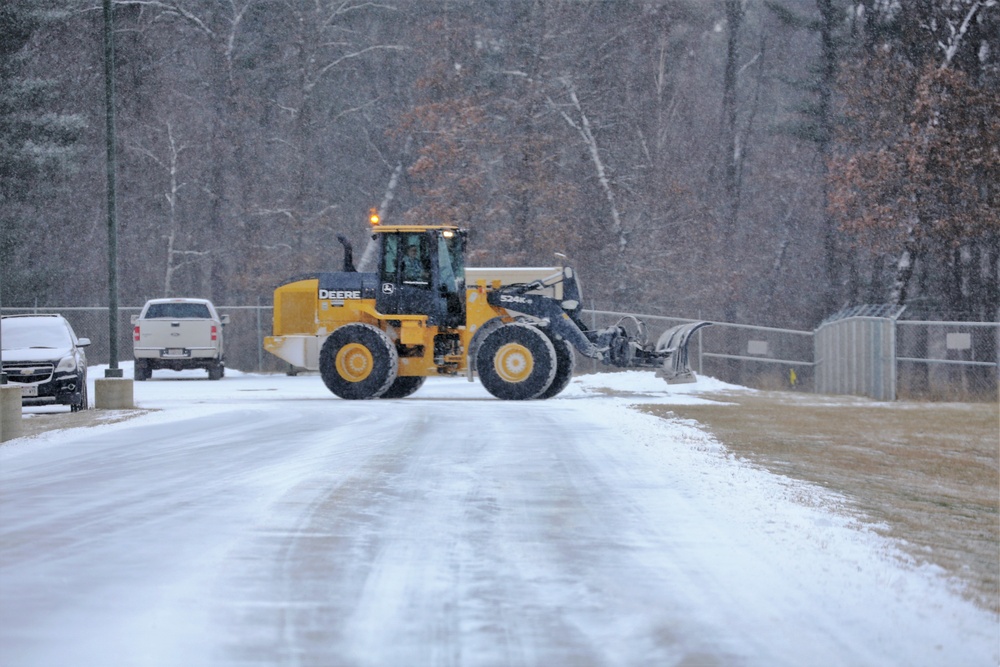 Crews move late-December snow at Fort McCoy