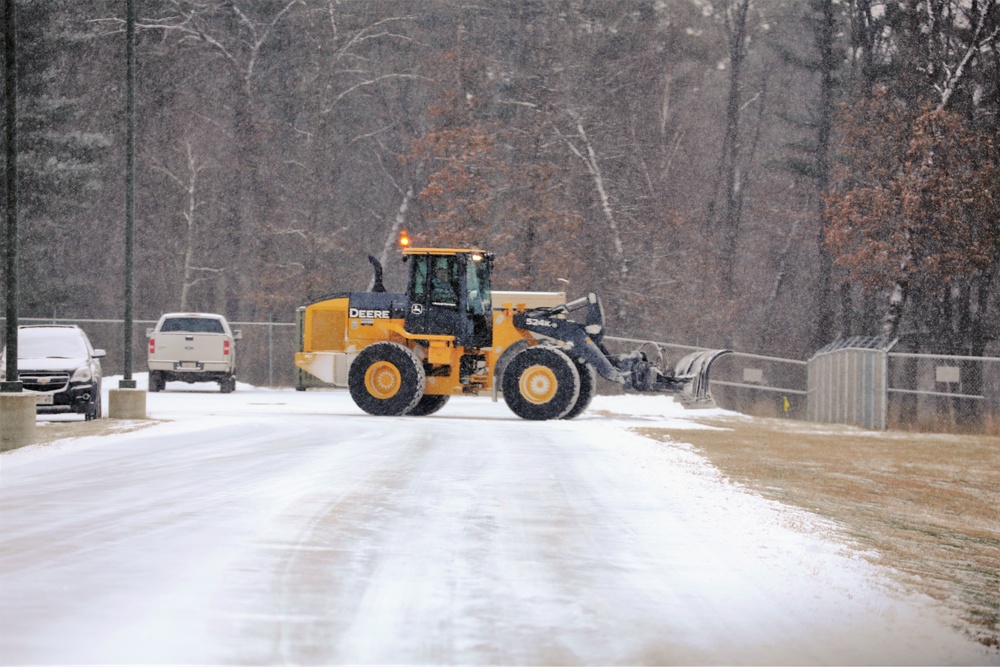 Crews move late-December snow at Fort McCoy