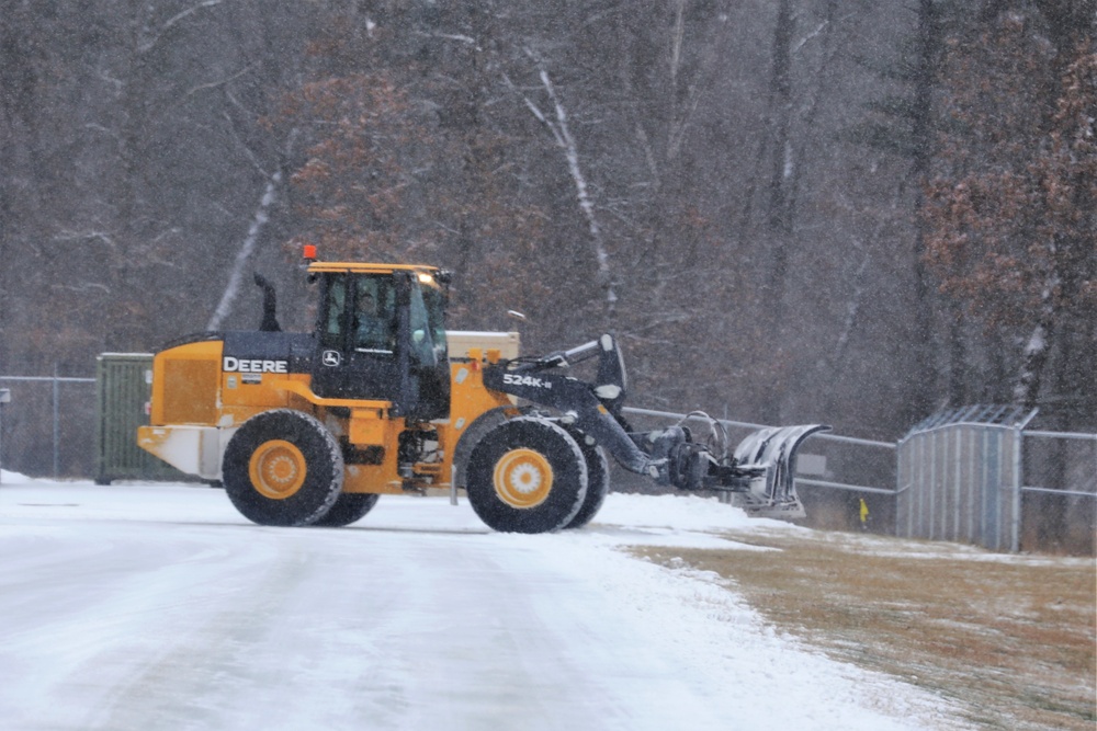 Crews move late-December snow at Fort McCoy